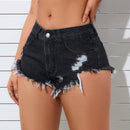 ICON Shorts De Mezclilla Desgastados Con Bordes Deshilachados, Lavados Y Rotos