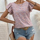 LUNE Blusa De Estampado Floral Con Dobladillo De Volante