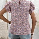 LUNE Blusa De Estampado Floral Con Dobladillo De Volante