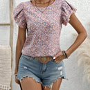 LUNE Blusa De Estampado Floral Con Dobladillo De Volante