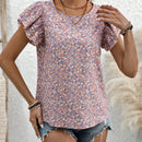 LUNE Blusa De Estampado Floral Con Dobladillo De Volante