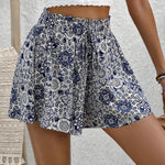 VCAY Pantalones Cortos Casuales Estampados Con Cinturilla Elastica