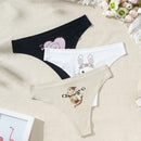 CoupledUp 3 Piezas Tangas De Mujer Con Estampado De Letras Y Dibujos Animados