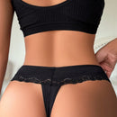 Ropa Interior De Encaje Sexy Con Tanga Para Mujer