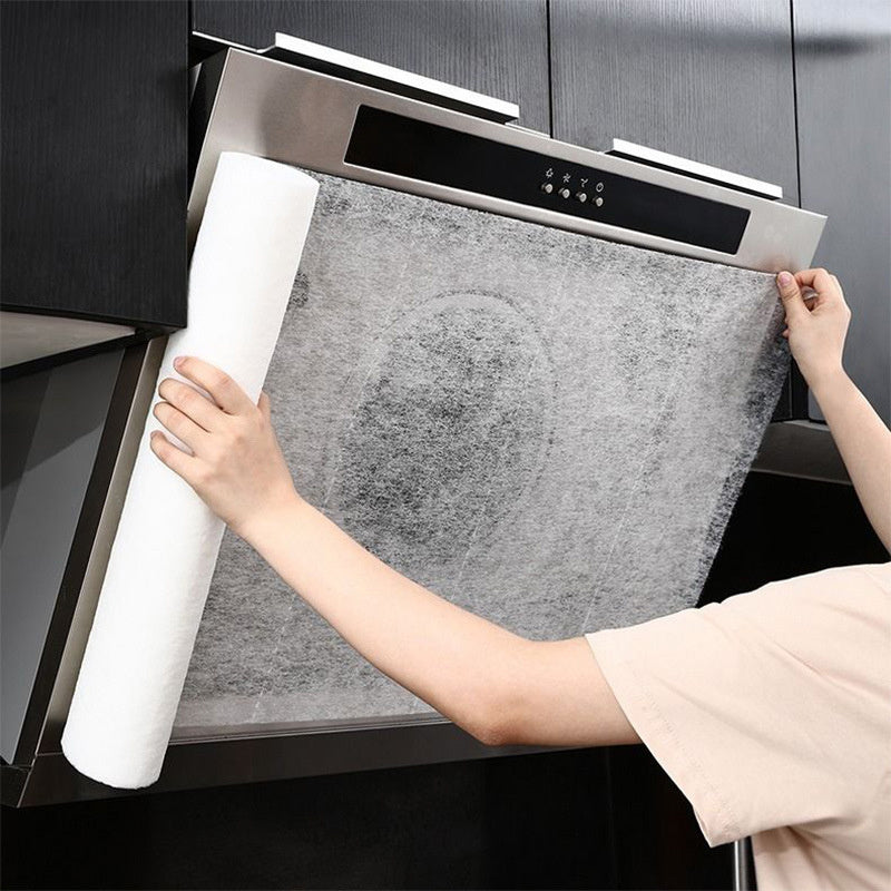 1 Rollo de Malla de Filtro para Campana Extractora No Tejida Resistente a Altas Temperaturas - Filtración de Grasa y Humo, Cubierta de Seguridad contra Incendios de Cocina de Fácil Instalación