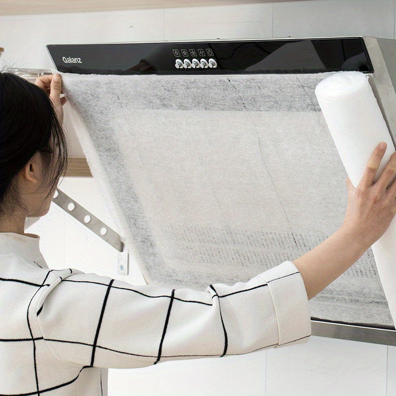 1 Rollo de Malla de Filtro para Campana Extractora No Tejida Resistente a Altas Temperaturas - Filtración de Grasa y Humo, Cubierta de Seguridad contra Incendios de Cocina de Fácil Instalación