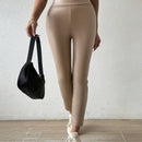 Essnce Pantalones Largos Ajustados Solidos Para Mujer
