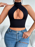 Sujetador De Cuello Halter Para Mujer Con Huecos