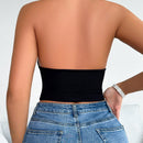 Sujetador De Cuello Halter Para Mujer Con Huecos