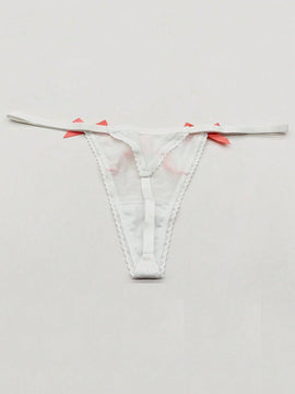Bragas Tipo Tanga Decoradas Con Lazo Para Mujer