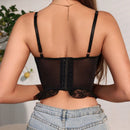 Bralette Con Diseno De Dobladillo Con Borlas Y Volantes