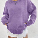 EZwear Sudadera Informal De Ajuste Holgado Con Cuello Redondo Y Hombros Caidos