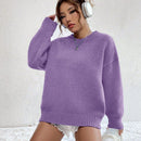 EZwear Sudadera Informal De Ajuste Holgado Con Cuello Redondo Y Hombros Caidos