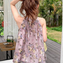 Camisa Para Mujer De Cuello Redondo Sin Mangas Con Tetura De Flor Y Corte Suelto
