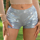ICON Shorts Ajustados Metalicos De Moda