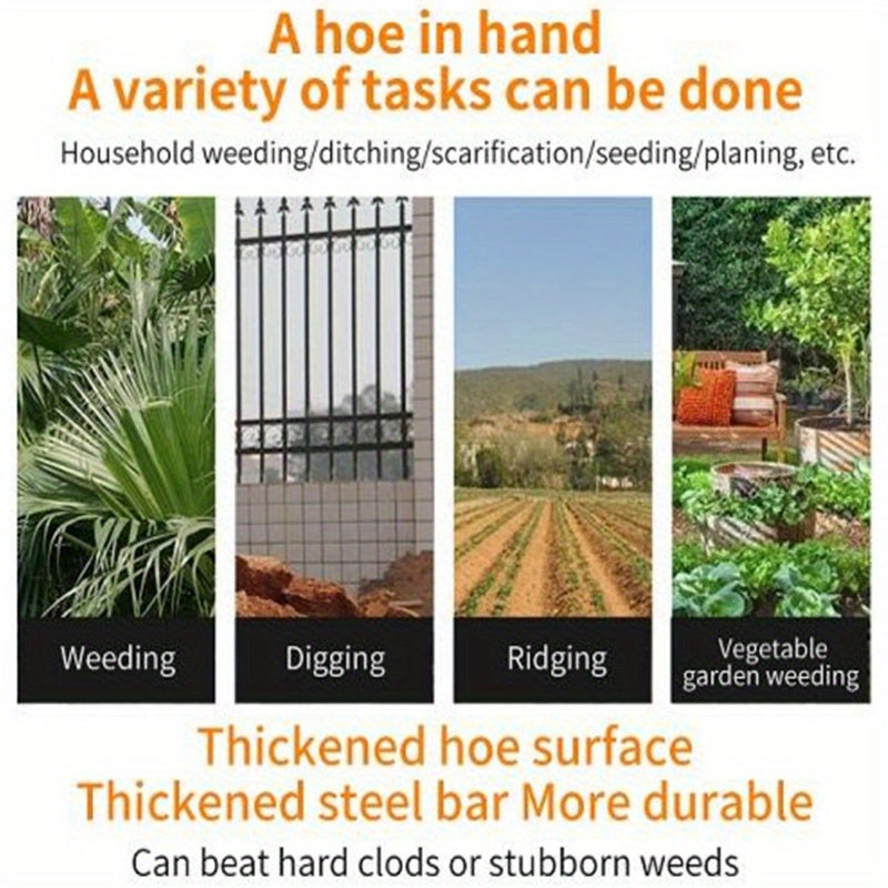 1 pala hueca de acero endurecido de alta calidad - Rascador de malezas portátil, mantenimiento de jardinería eficiente, duradero y resistente a la oxidación, adecuado para jardines de verduras y casas de campo.