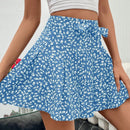 Frenchy Pantalones Cortos Con Estampado Floral Azul De Moda Para Mujer