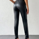 Pantalones casuales ajustados a la cintura en v