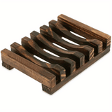 1 Unidad De Jabonera De Madera, Bandeja De Drenaje Para Jabón, Soporte Simple Para Jabón, Estante Para Jabón Para Baño, Estante De Almacenamiento De Jabón, Accesorios De Baño