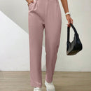 Essnce pantalones largos casuales y conicos de unicolor para ir al trabajo