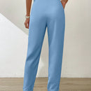 Essnce pantalones largos casuales y conicos de unicolor para ir al trabajo