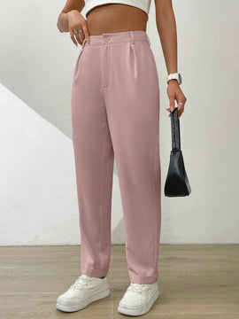 Essnce pantalones largos casuales y conicos de unicolor para ir al trabajo