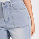 Forever 21 Pantalones Jeans Para Mujer Con Bolsillos Y Cierre De Cremallera