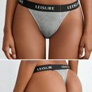 Leisure Tanga con estampado de letra