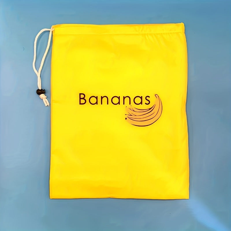 1-Pack Bolsa Conservadora de Plátanos - Grado Alimenticio, Duradera y Fácil de Limpiar, Amarillo Brillante para Destacar en Cajones, Extiende la Frescura de Bananas y Frutas, Esencial para Organización de Cocina, Idea de Regalo Perfecta, Portaplátanos, P