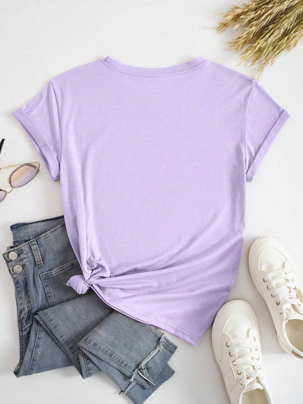 Camiseta de manga corta oversize con cuello redondo estampada con osos y letras para SKATERS