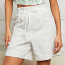 EZwear Shorts Basicos Informales De Verano Para Mujer Con Corbata En La Cintura, Estilo Versatil
