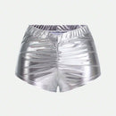 ICON Shorts Super Cortos Revestidos Con Super Cintura Baja Y Escote En V