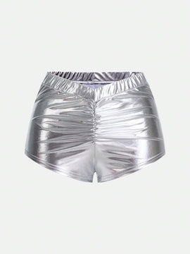 ICON Shorts Super Cortos Revestidos Con Super Cintura Baja Y Escote En V