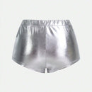 ICON Shorts Super Cortos Revestidos Con Super Cintura Baja Y Escote En V