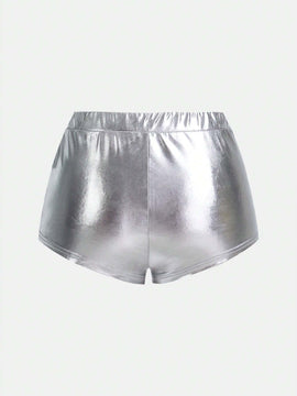ICON Shorts Super Cortos Revestidos Con Super Cintura Baja Y Escote En V