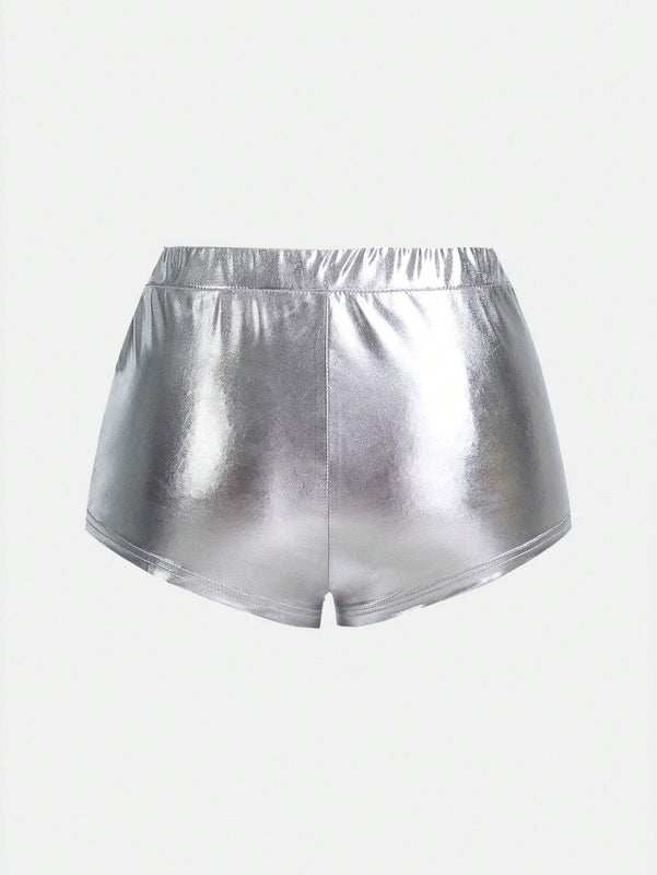 ICON Shorts Super Cortos Revestidos Con Super Cintura Baja Y Escote En V