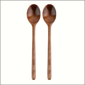 Cucharas de madera con mango largo de 9 pulgadas, cuchara Superba para cocinar, cuchara de madera para mezclar sopas de cocina, hornear, suministros de cocina, utensilios de cocina, utensilios de cocina