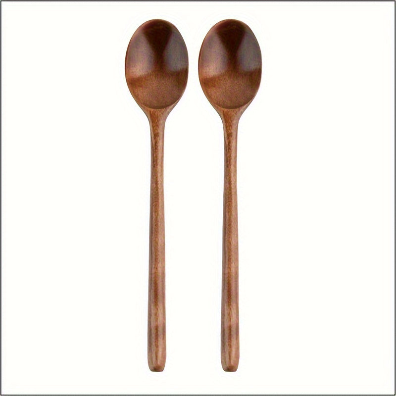Cucharas de madera con mango largo de 9 pulgadas, cuchara Superba para cocinar, cuchara de madera para mezclar sopas de cocina, hornear, suministros de cocina, utensilios de cocina, utensilios de cocina