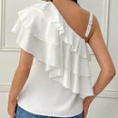 Prive Blusa De Un Hombro Con Detalle De Volantes