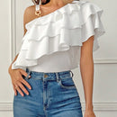 Prive Blusa De Un Hombro Con Detalle De Volantes
