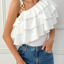 Prive Blusa De Un Hombro Con Detalle De Volantes