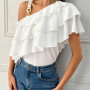Prive Blusa De Un Hombro Con Detalle De Volantes