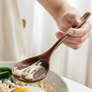 Cuchara De Madera De 1 Pieza, Para Comer En El Hogar, Medir, Mezclar, Beber, Cuchara De Arroz, Cuchara De Fideos, Cuchara De Sopa, Cuchara De Sopa Grande De Mango Largo, Suministros De Cocina