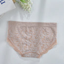 Paquete de 3 tangas de triangulo de alta elasticidad para mujeres con patron floral y ribete de encaje en varios colores