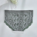 Paquete de 3 tangas de triangulo de alta elasticidad para mujeres con patron floral y ribete de encaje en varios colores