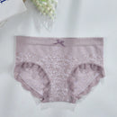 Paquete de 3 tangas de triangulo de alta elasticidad para mujeres con patron floral y ribete de encaje en varios colores
