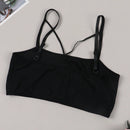 NEW Sujetador suave de comodidad sin costuras con tiras cruzadas elasticas para mujer