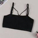 NEW Sujetador suave de comodidad sin costuras con tiras cruzadas elasticas para mujer