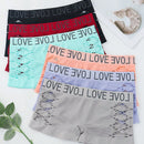 6 piezas de boyshorts tejidos de cintura media con patron de letra calado