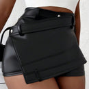 Slayr Falda Pantalon Con Dobladillo Irregular Para Mujer